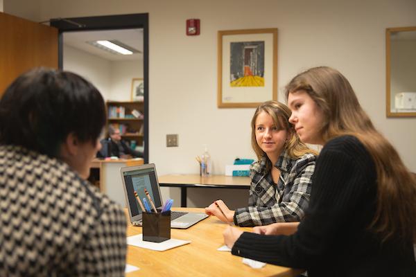 Writing Center Consultant with a client